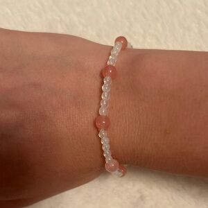 Glass bead bracelet 🤍💖